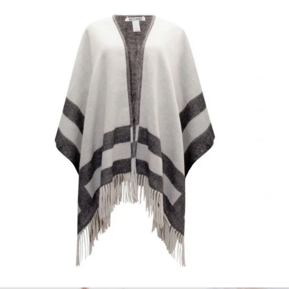 Walter Baker Gray and White Wrap